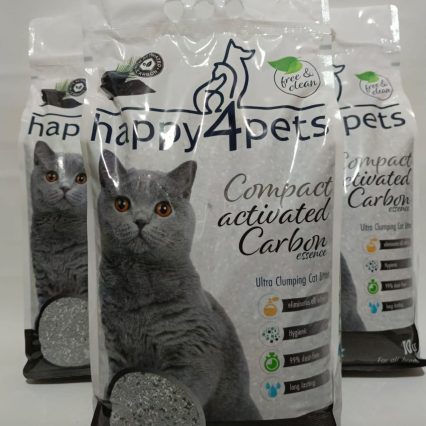 3 Adet Happy 4 Pets Aktif Karbonlu Topaklanan Kedi Kumu 10 Lt Marka: