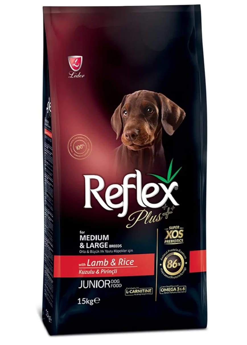 Reflex Plus 15 Kg Kuzu &pirinç Orta&büyük Irk Yavru Köpek Maması