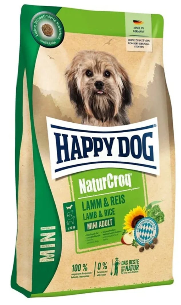 Happy Dog Mini NaturCroq Kuzu Etli Küçük Irk Köpek Maması 4 Kg