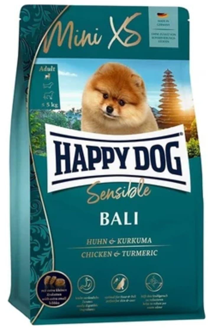 Happy Dog Sensible Bali Mini Xs Tavuklu Ve Zerdaçallı Köpek Maması 1,3 Kg